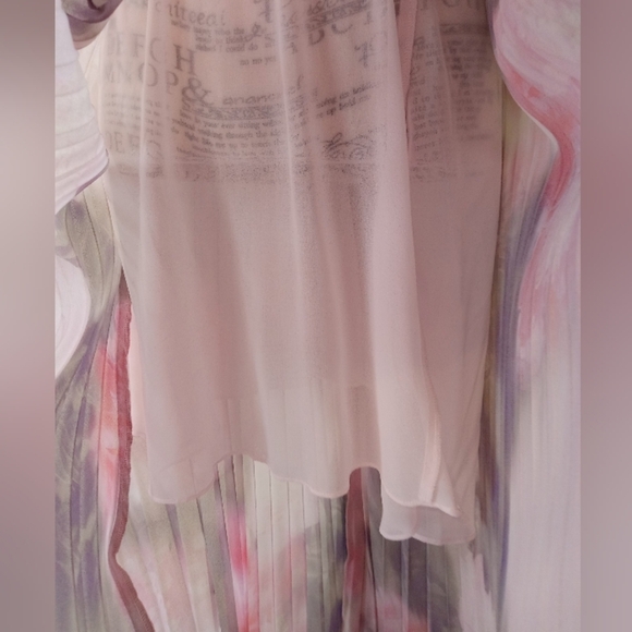 Ted Baker Loulous Cross Front Pleated Dress with Knit Bodice Coral Size 2 - Picture 7 of 15